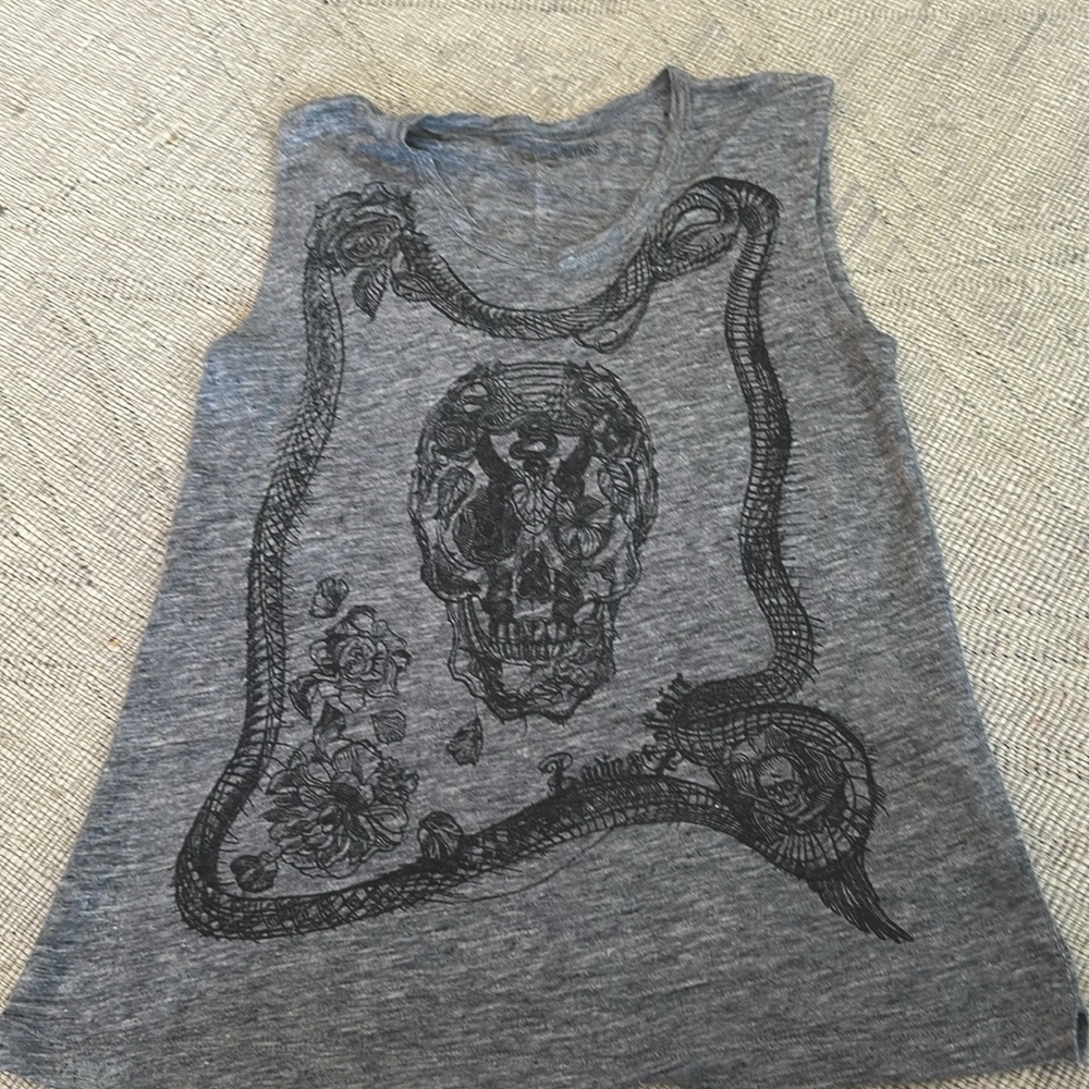 Like new! Zadig and Voltaire sleeveless graphic tee!  Size S